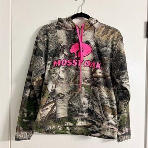 Mossy Oak Camo Hoodie with Pink Highlights